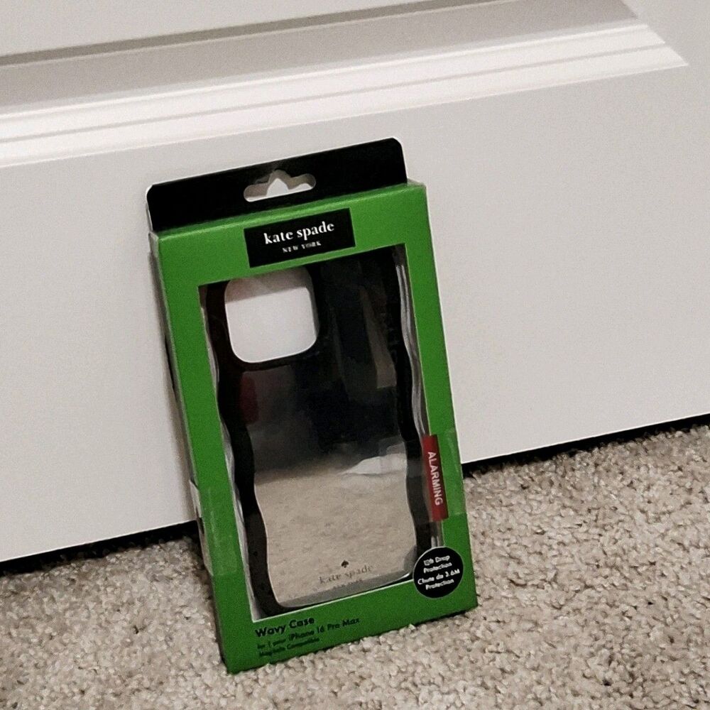 Kate Spade Mirrored Wavy MagSafe Cell Phone Case iPhone 16 Pro Max Brand New - Picture 2 of 16